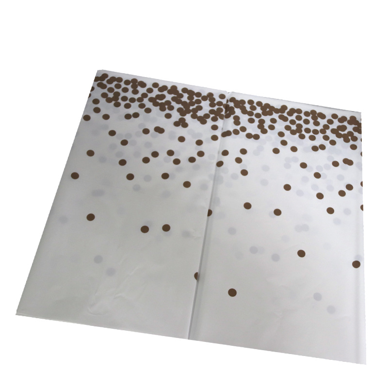 Birthday tablecloth disposable bronzing dot Golden Rose gold dessert table cloth plastic thickened PE tablecloth