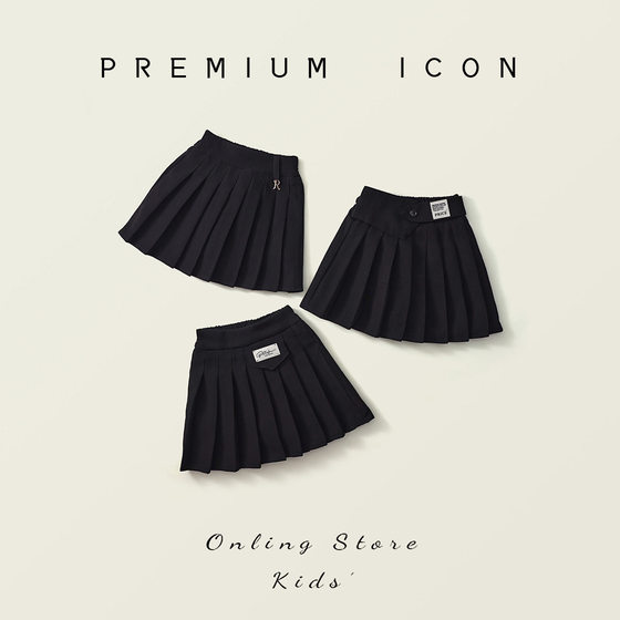 Girls black pleated skirt 2024 summer and autumn new Korean version of the school style fashionable skirt cross-border wholesale