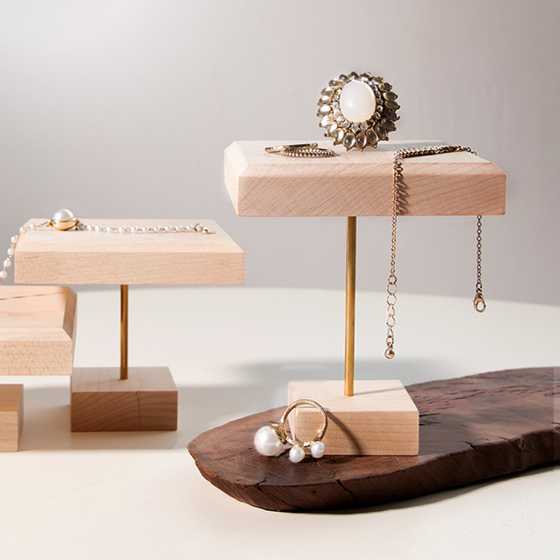 Walnut Jewelry Display Storage Bracelet Bracelet Display Solid Wood Jewelry Jewelry Display Stand Shooting Props
