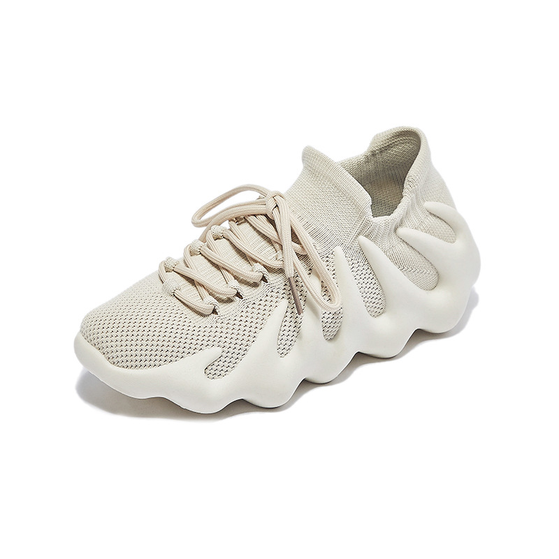 Couple's ins Breathable Socks Shoes Women's 2023 Spring New Korean Style Flying Weaving Running Men's Casual Shoes Internet Celebrity Street Shoes