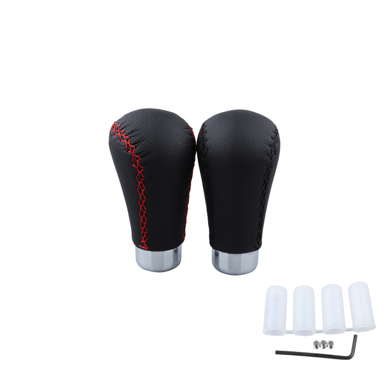 Car modification shift handle leather manual car shift lever shift head shift handle head personality wave stick 5/6 speed shift handle