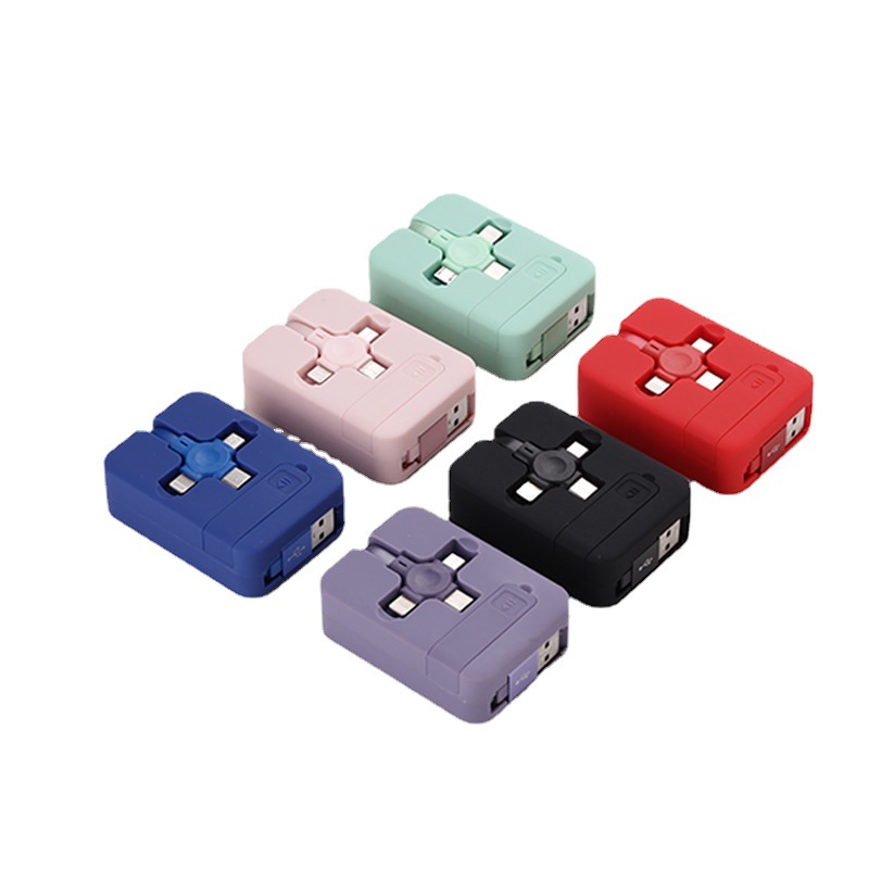 Shake the sound spell a lot of explosions mobile phone bracket data line Macron telescopic three-in-one super fast charging line