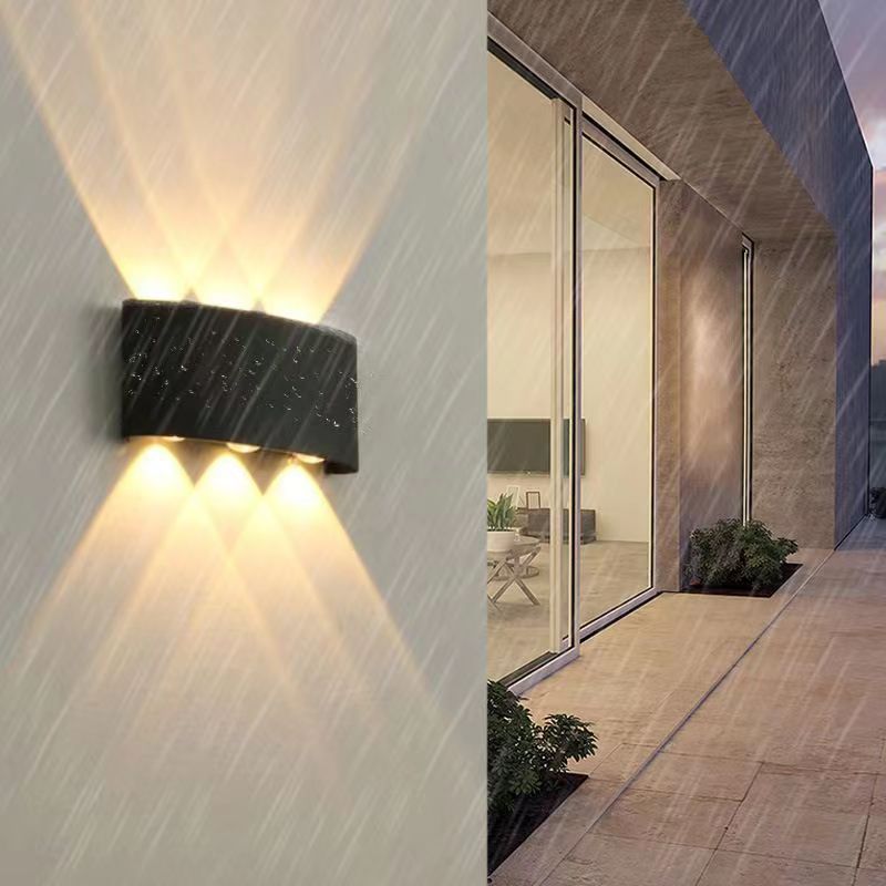 Cross-border LED Wall Lamp for Europe and America Cow-eye Double Head Lamp Household Simple Bedside Lamp Away Wall Lamp Glow Up and Down