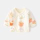 Newborn Baby Inner Clothes Boneless Pure Cotton Spring and Autumn Velcro Half-back Pajamas Full Moon Monk Clothes Baby Top