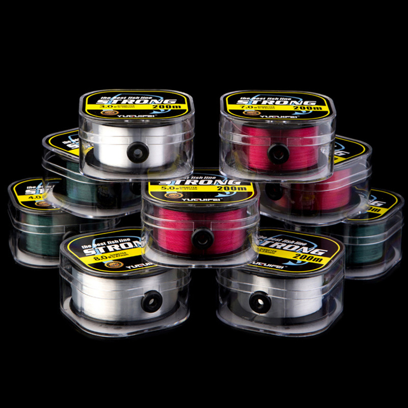 Cross-border wholesale 200-meter fishing line nylon line main line sub-line sea fishing black pit road yaji fishing wild fishing line fishing gear