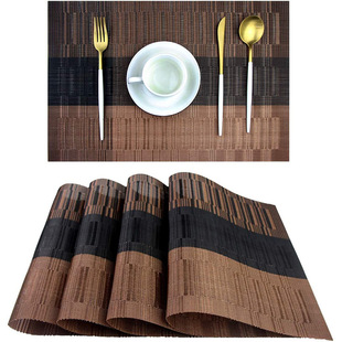 Amazon Japanese Style Placemat PVC Heat Insulation Mat Easy Cleaning Meal Table Mat Hotel Supplies Placemat Western Food Mat Waterproof
