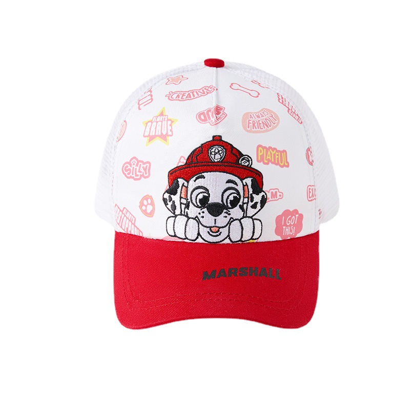 Spot wholesale Wang Wang team Children's cap summer cartoon mesh baby cap girls sun hat brand children's cap