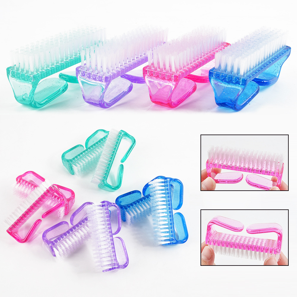 Nail Tools Large Plastic Horn Brush Nail Powder Brush Horn Brush Nail Cleaning Tools