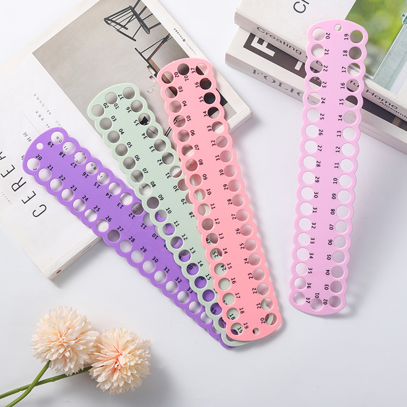 Cross stitch tools embroidery thread finishing storage plastic threading board 37 holes colorful plastic wire Board cross stitch winding board