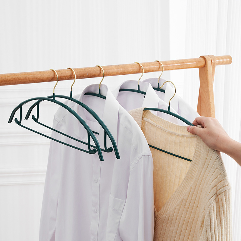 Free Shipping 2023 New Color Semi-circular Clothes Hanger Household Dipped Glue Coat Clothes Hanger Non-slip Seamless Clothes Shelf Wholesale