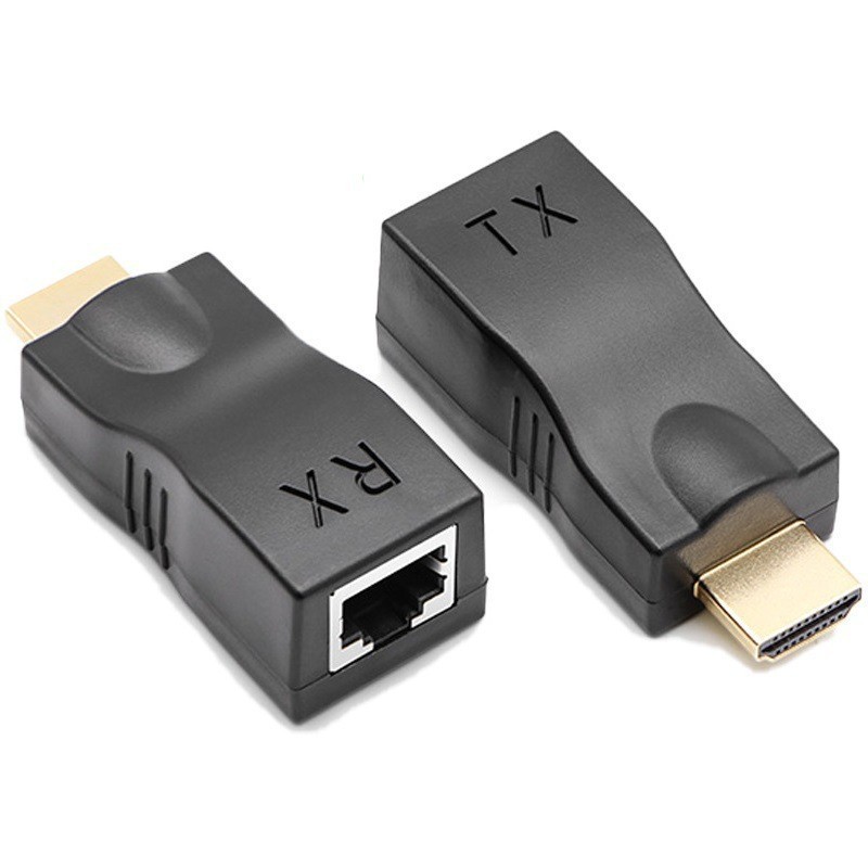 HDMI シングルケーブルエクステンダー 30 メートルシングルケーブルから HDMI 高解像度ネットワークアンプトランスミッター|undefined