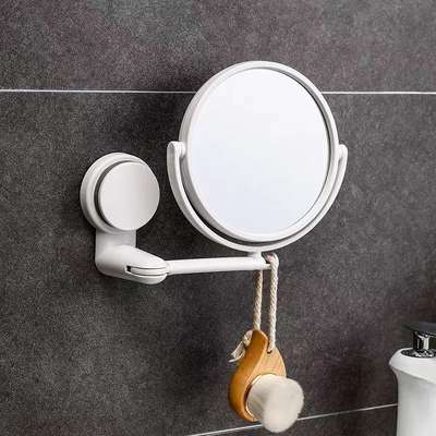 Bathroom mirror wall-mounted small mirror punch-free bathroom mirror student dormitory mirror folding dressing mirror