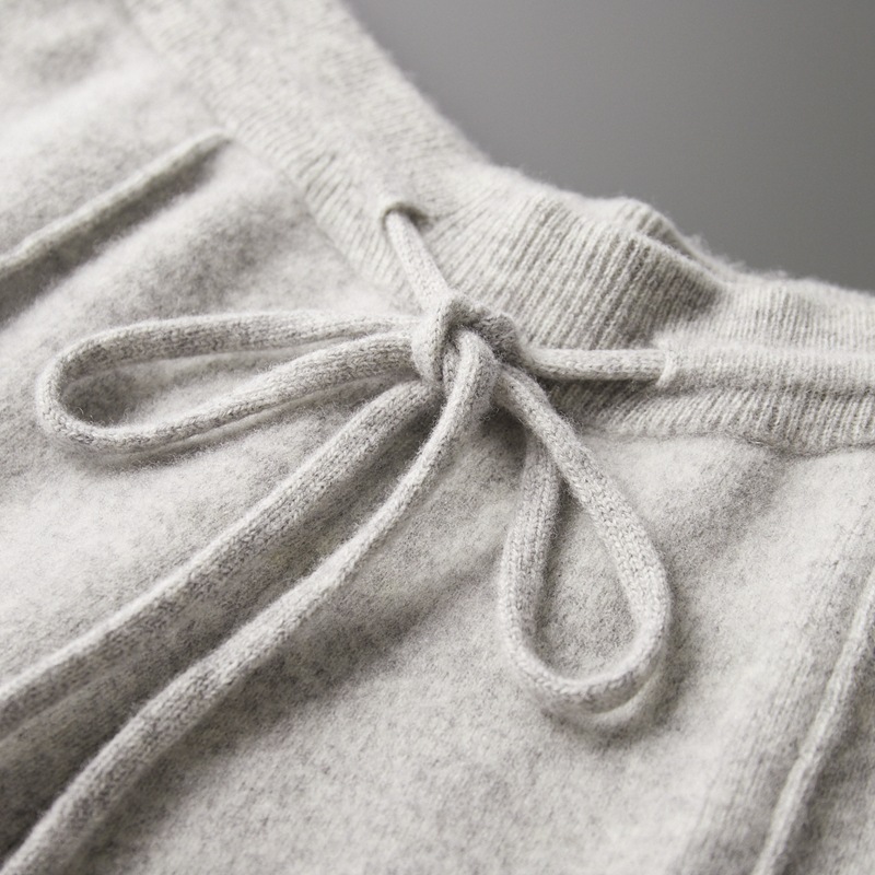 Autumn and winter men's casual wool pants loose straight slimming knitted pants versatile comfortable thick warm woolen pants outer wear