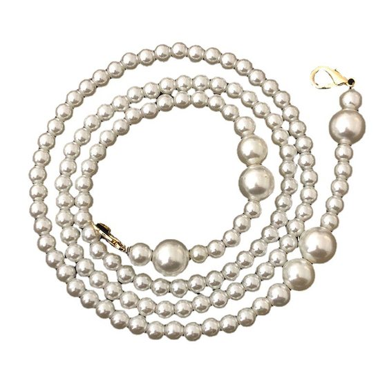 Bag Chain Pearl Bag Belt ABS Plastic Bag Chain Gift Accessories Transformation Crossbody Underarm Bag Chain Retro