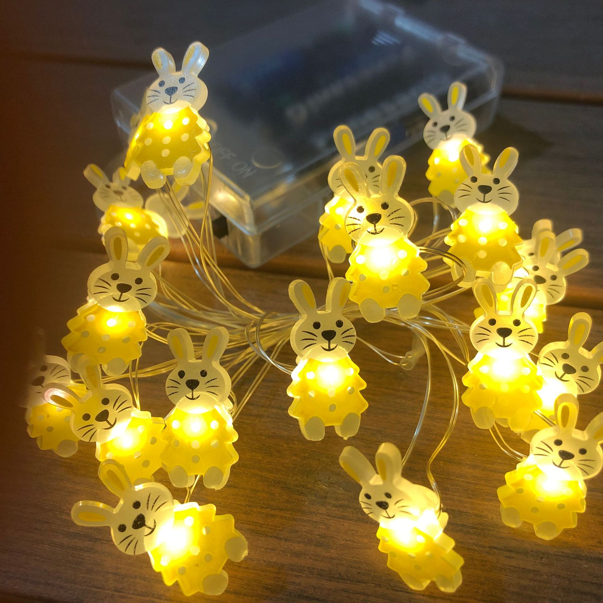 LED copper wire modeling lamp Easter Carrot Rabbit chicken Luminous Lamp string decorative lamp copper wire lamp string colored lamp