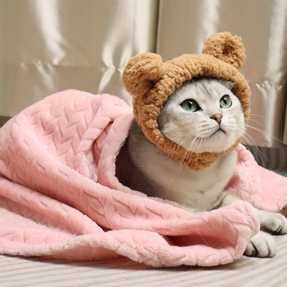 Wheat Velvet Blanket Pet Blanket Cat Blanket Nest Mat Dog Warm Blanket Coral Velvet Blanket Thickened Blanket