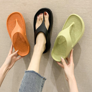 Cross-border Flip-flops Sandals Women's Summer New Couple Outdoor Fashion Men's Thick Bottom Wedge Sandals