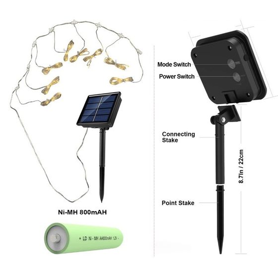Amazon Outdoor Solar Umbrella Light String Garden Lawn Parasol Light Band 104 Lights Solar Umbrella Light String