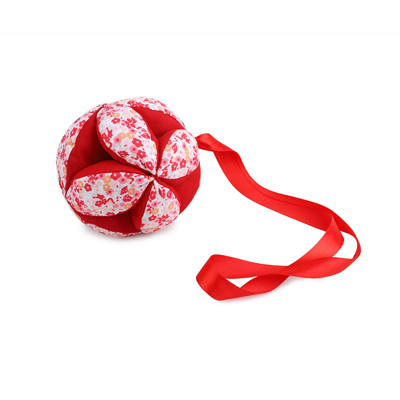 Children's Hand-held Ball Baby Interactive Cloth Ball Kicking Silk Ribbon Embroidered Ball