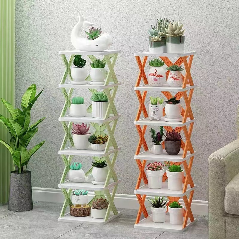 Furniture for Home Decor, Nordic Style Storage Shelf, Multi-layer Foldable Living Room Dormitory Organizing Rack DIY Simple Shoe Rack