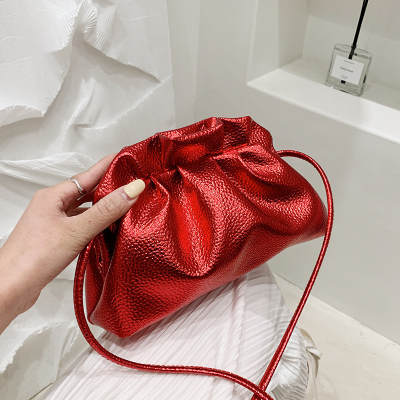 New Personality Western Style Candy Color Drawstring Women's Bag 2021 Spring and Summer Fashion Simple Shoulder Bag Solid Color Crossbody Bag