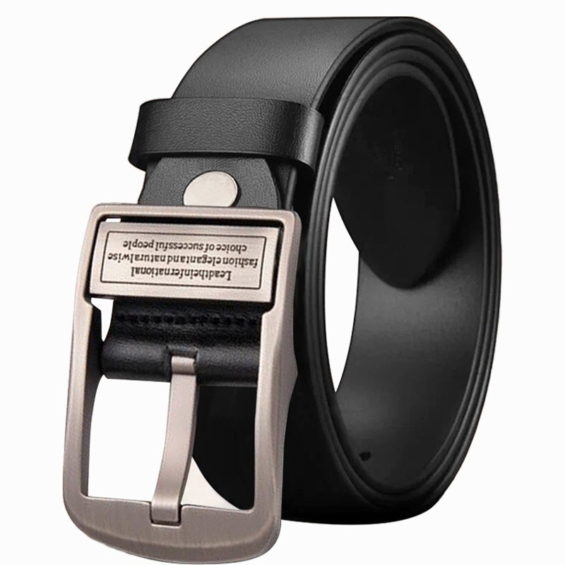 New Men's belt genuine leather pin buckle business casual cowhide Belt Men's trendy simple middle-aged and young men's pants belt