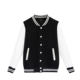 Solid Color Basic Baseball Uniform American Printed Trendy Cardigan Jacket Loose Work Clothes Korean Style Couple Jacket