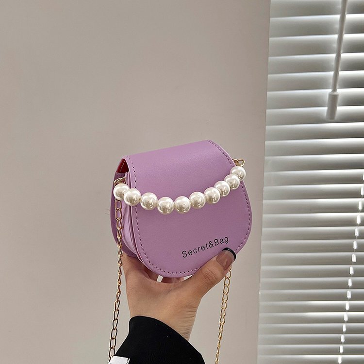 Mini Small Bag Women's 2023 Spring and Summer New Korean Style Cute Pearl Crossbody Bag Western Style Shoulder Crossbody Chain