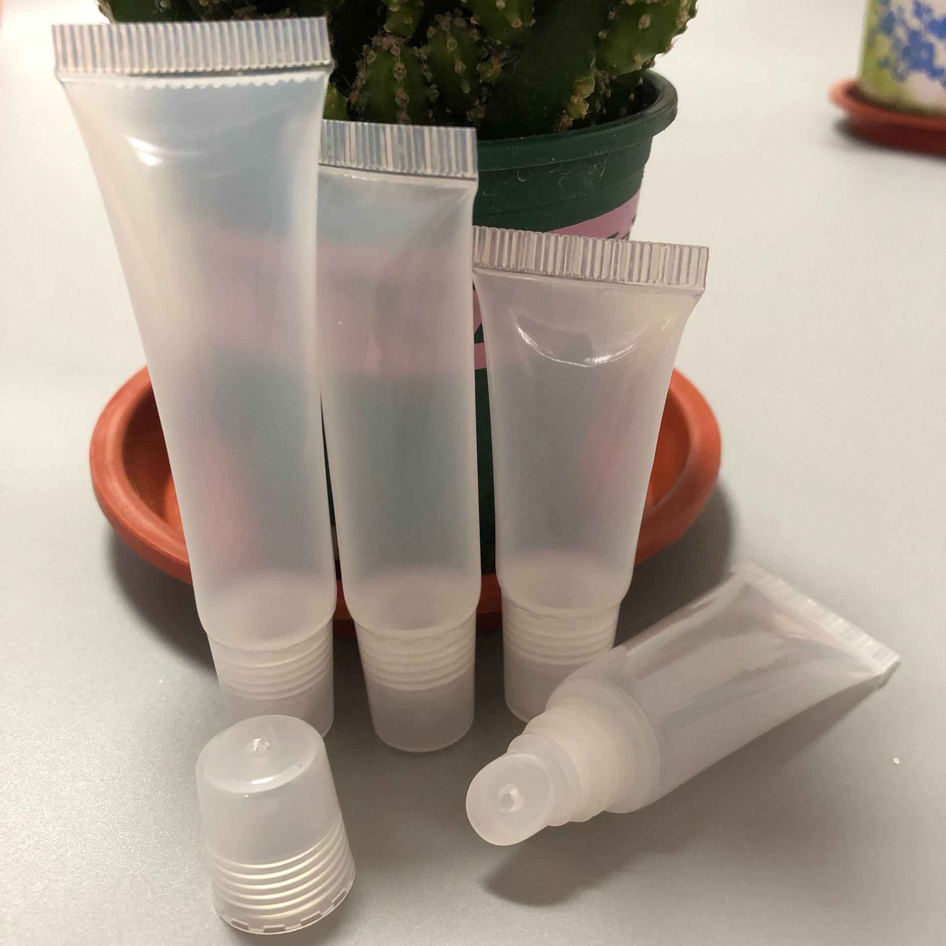 Spot hose transparent lipstick tube oblique lip glaze lip gloss lip cosmetic packing hose glue pigment hose