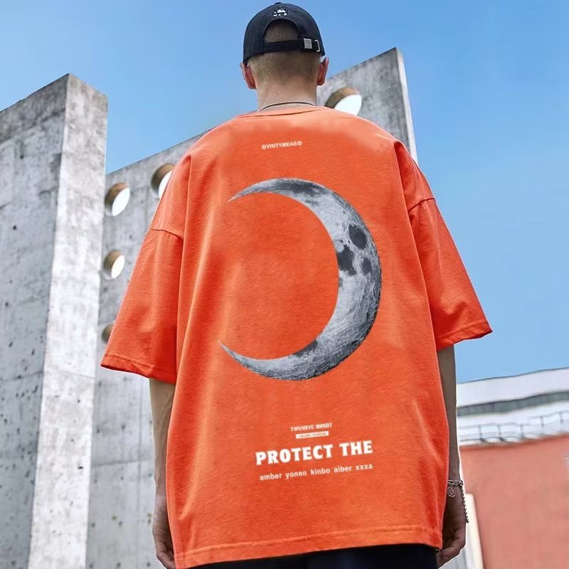 High Street Trendy Brand Loose T-shirt Short-sleeved Men's Plus-sized Plus-sized Half-sleeved Fat Men's Summer Top
