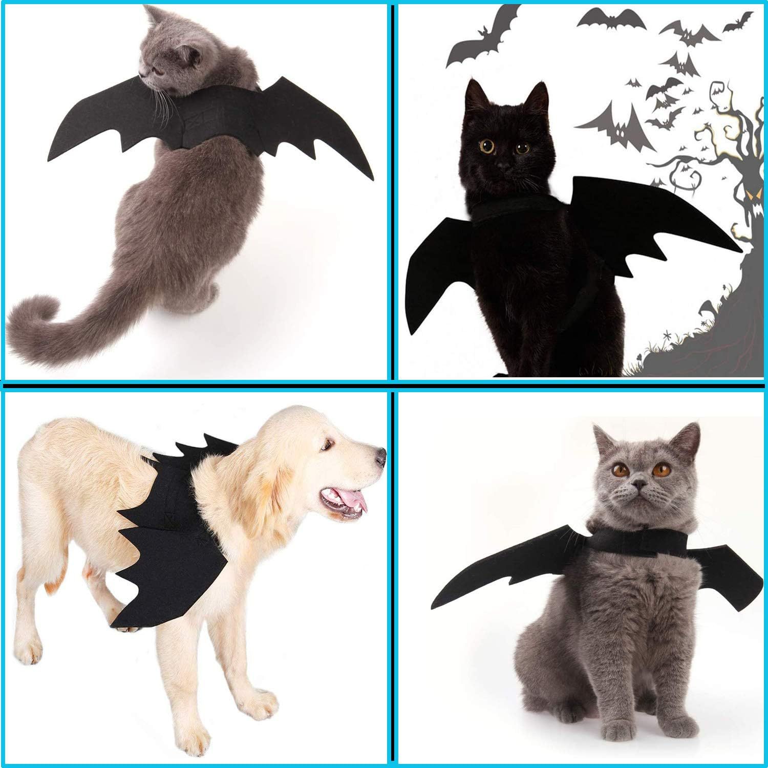 Nordic Style Halloween Felt Pet Decoration Bat Wings Pet Halloween Toy Felt Wings