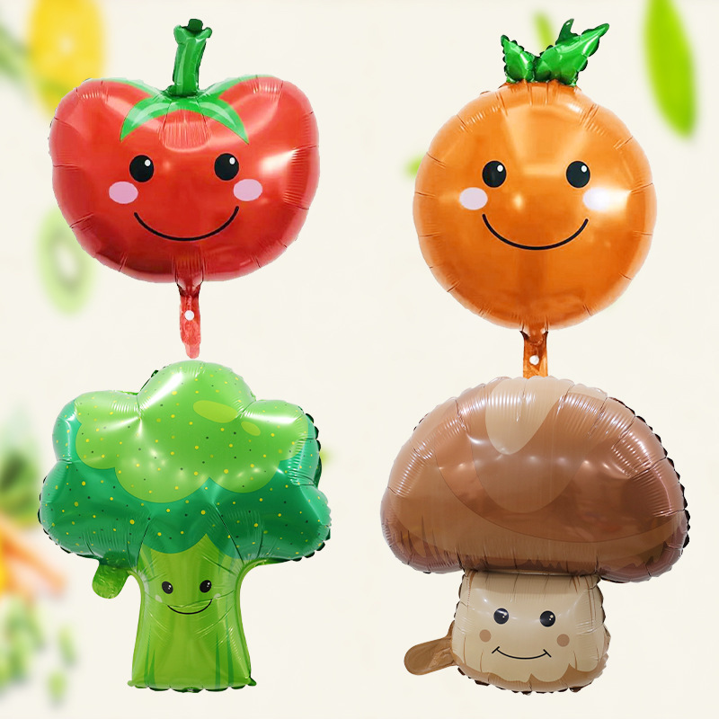 野菜風船果物野菜アルミ膜風船シーン配置造形模様果物野菜アルミ膜風船卸売り|undefined