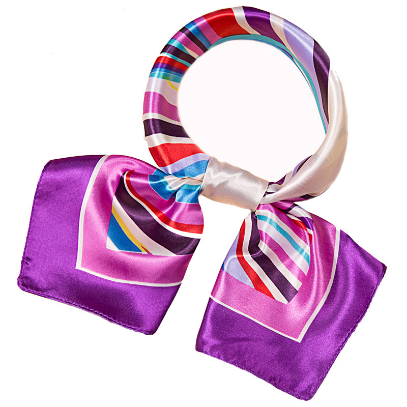 Small Square Scarf Silk Scarf Korean Professional Satin All-match Bank Stewardess Train Attendant Business Fashion Decorative Women Scarf