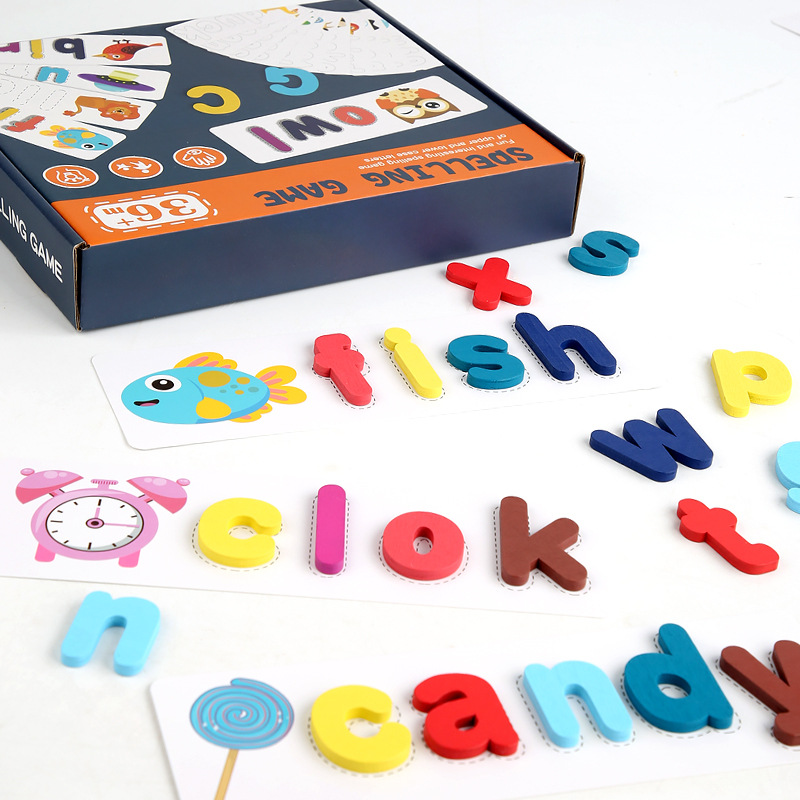 Amazon fun magic spelling word game children's teaching aids 26 English letters early education color cognitive toys