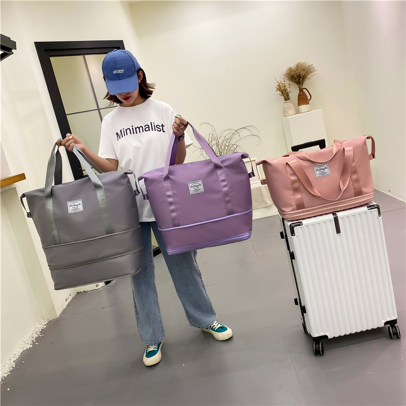 Factory wholesale travel bag LOGO portable waterproof wet and dry separation bag large capacity folding short travel gym bag