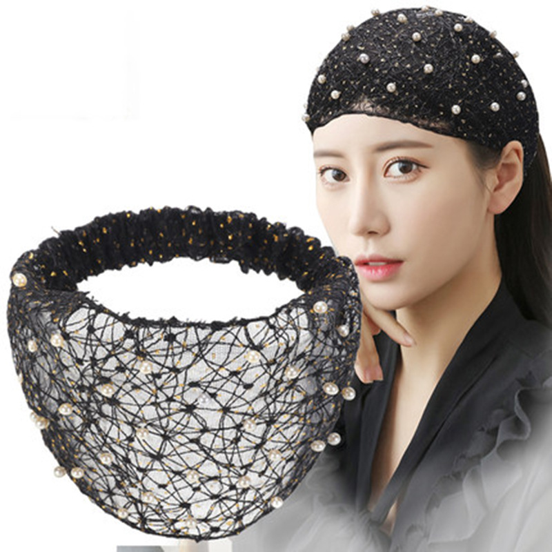 廠家直銷髮帶女珍珠寬邊頭套外出韓版遮白髮神器透氣壓發發卡頭飾