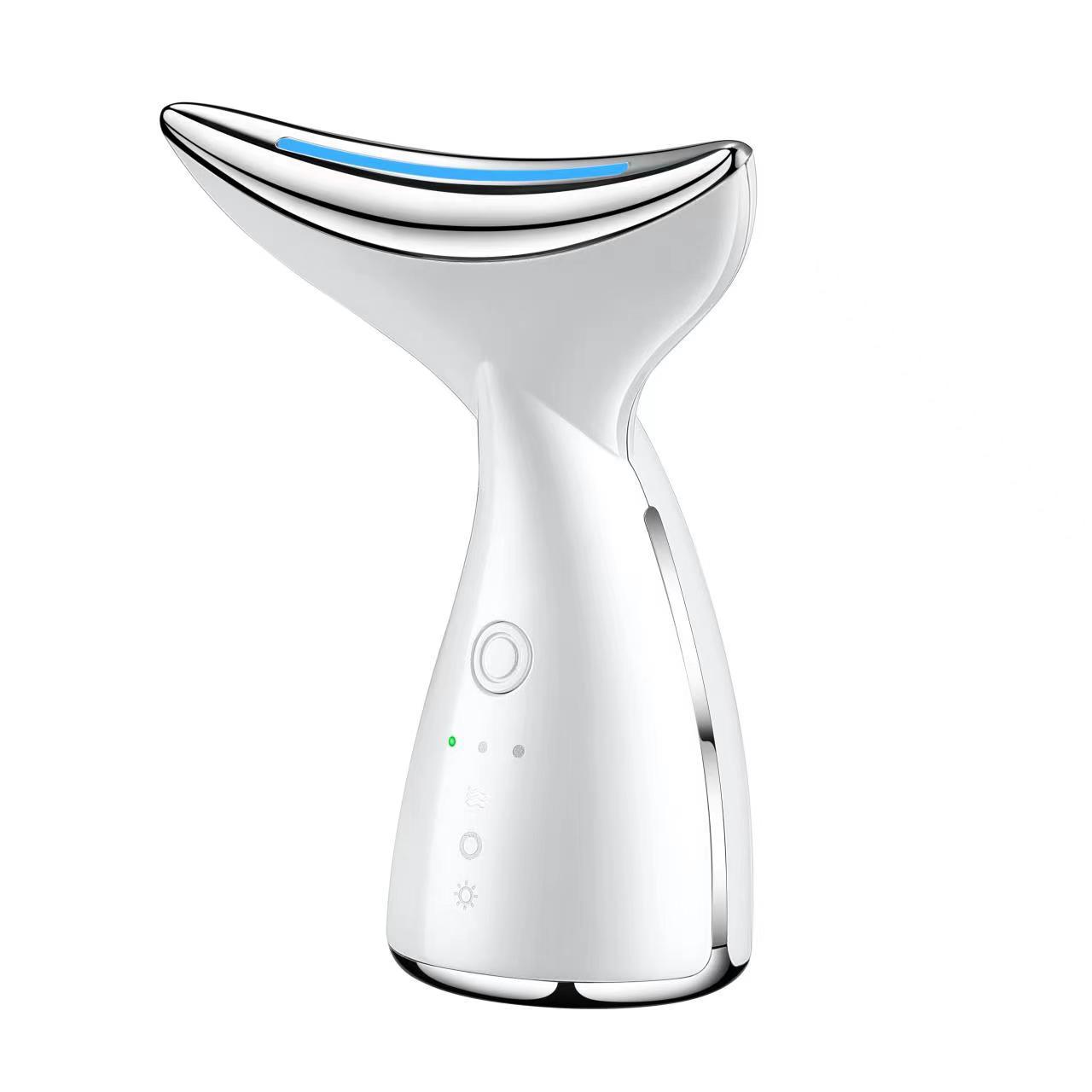 Cross-border beauty instrument vibration warm color neck massage instrument facial rejuvenation facial guide instrument colorful neck instrument