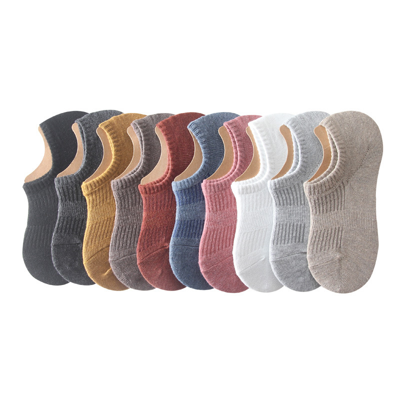 Boat socks women shallow mouth new socks Women summer non-slip ladies invisible socks waist solid color cotton socks manufacturers wholesale
