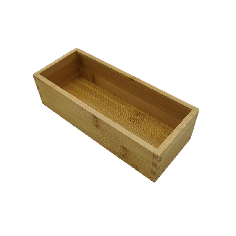 Spot wholesale bamboo wood desktop storage box desktop sundries jewelry finishing box multi-specification simple packaging wooden box