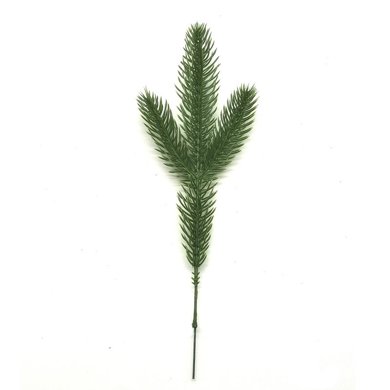 Simulation pine branches three-pronged three-dimensional pine needles five-pronged double-sided pine branches wreath bonsai accessories Christmas tree decoration pine needles
