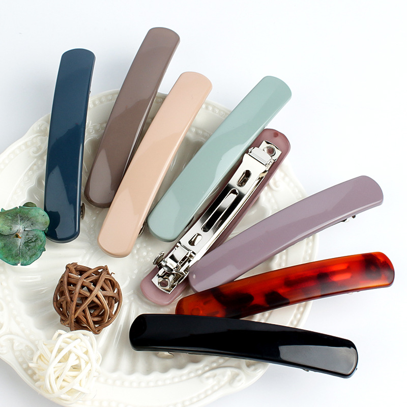 Korean style frosted back head steel clip headdress women's simple large hair clip spring clip fashion hairpin wholesale