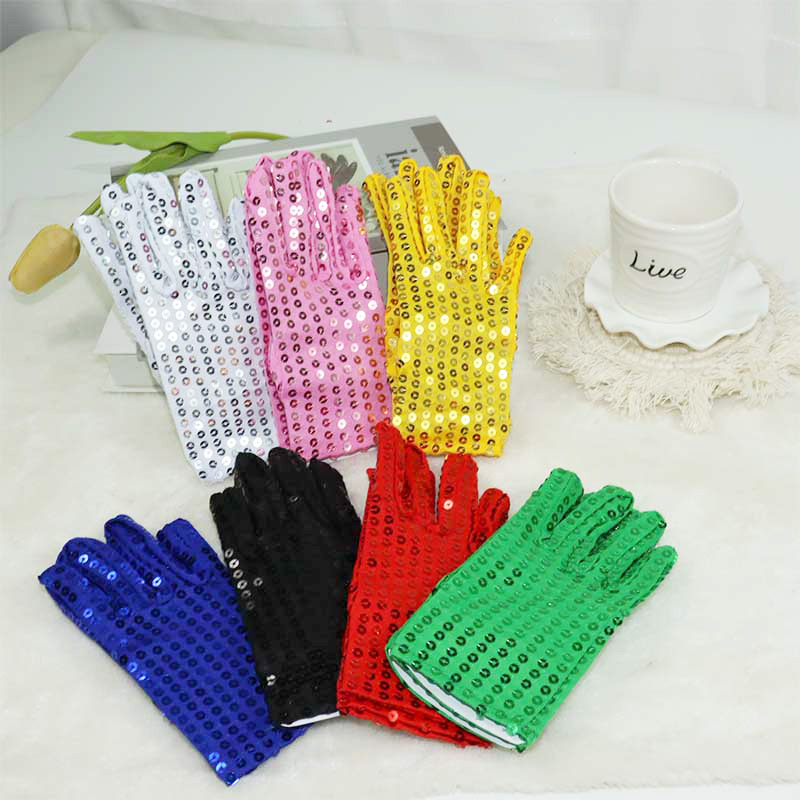 Children's Day Performance Gloves Sequins Gloves Dancing Performance Kindergarten Michael Jackson Adult JK