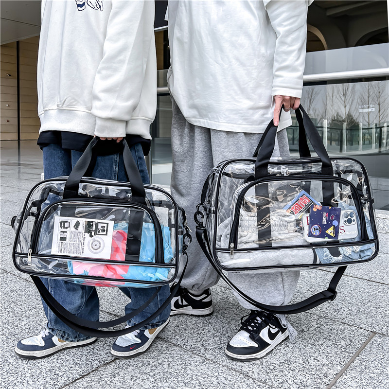 Cross-border Amazon Transparent Travel Bag Large Capacity Transparent pvc Travel Bag Fitness Storage Transparent Bag Beach Bag