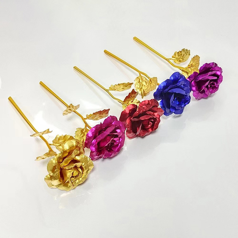 24k金箔花バラ花カーネーションバレンタインフェスティバル母の日妻ガールフレンド诞生日発光バラ|undefined