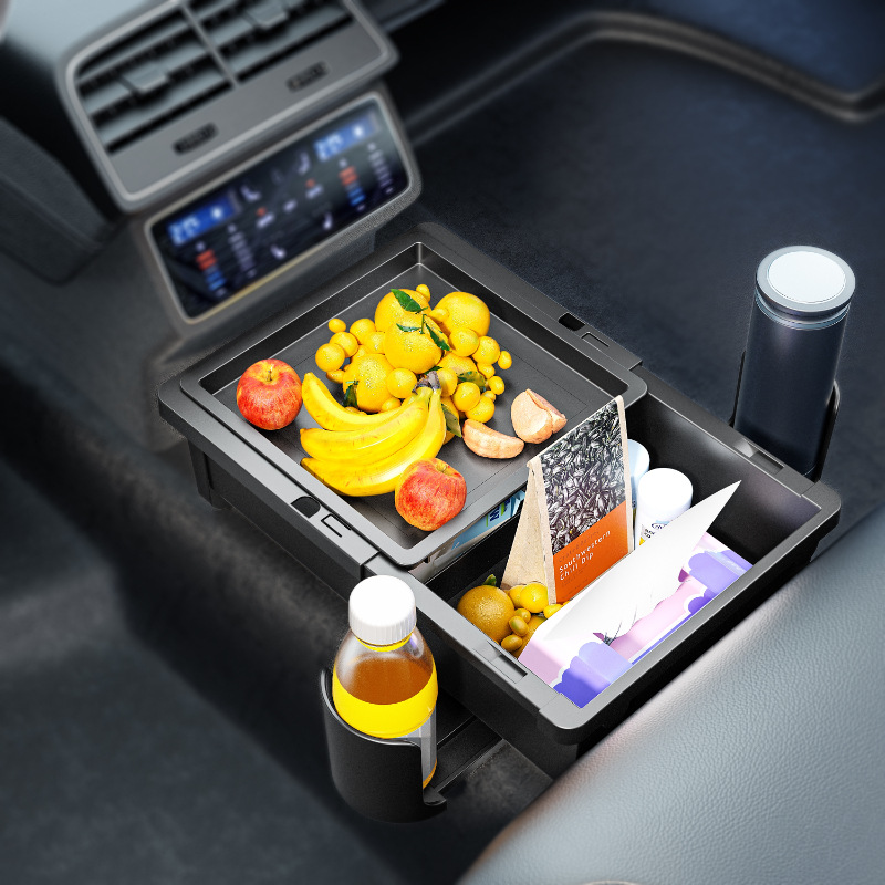 Car tissue box car armrest box storage box car seat universal front multifunctional storage box trash can