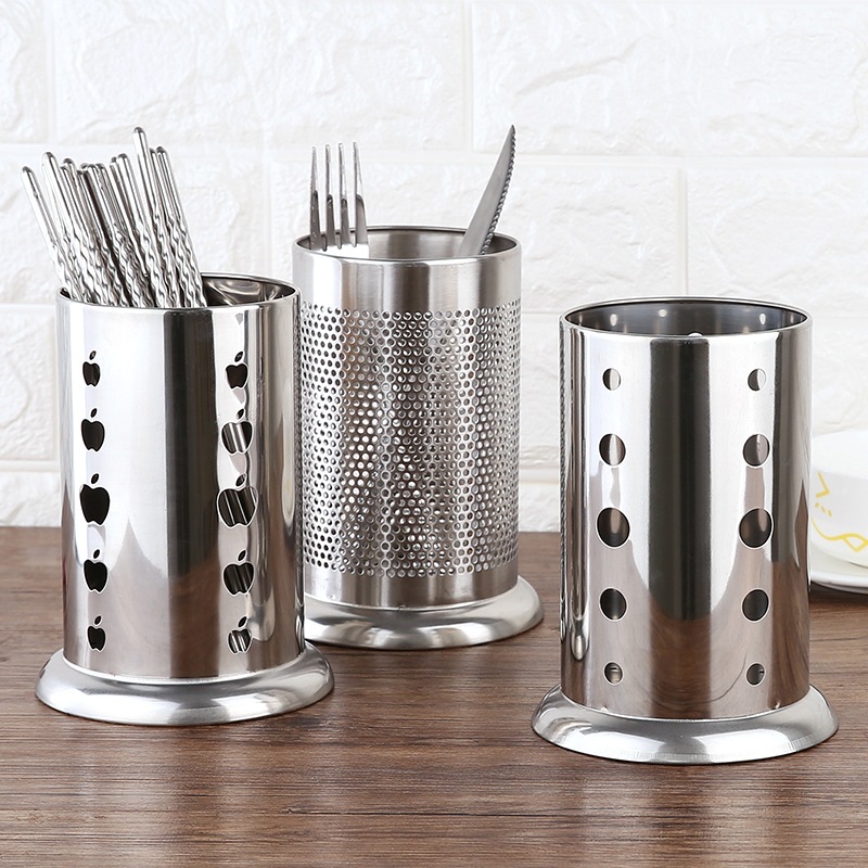 Stainless steel chopsticks holder chopsticks cage milk tea shop straw barrel household chopsticks holder chopsticks holder draining rack
