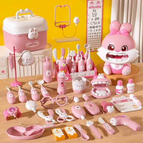 Children's doctor toy play house little doctor nurse suit girl stethoscope injection play baby medical box