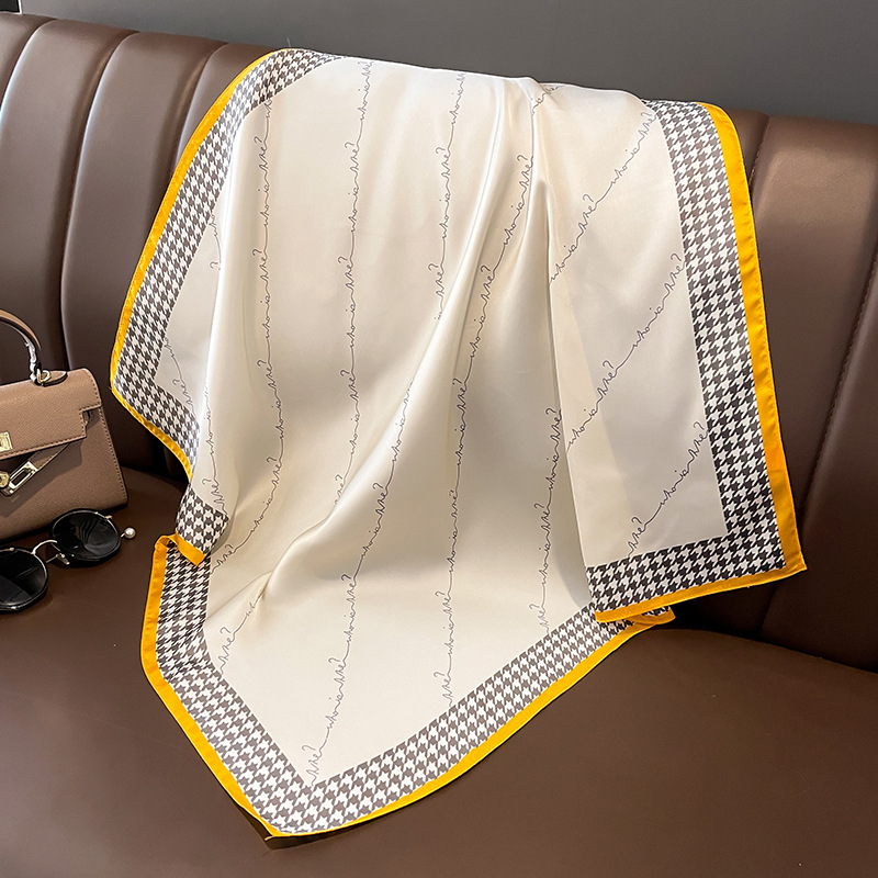 Amazon Summer New High-end Sense Small Square Women's Decorative Scarf Silk Scarf Shawl Hair Band Headscarf