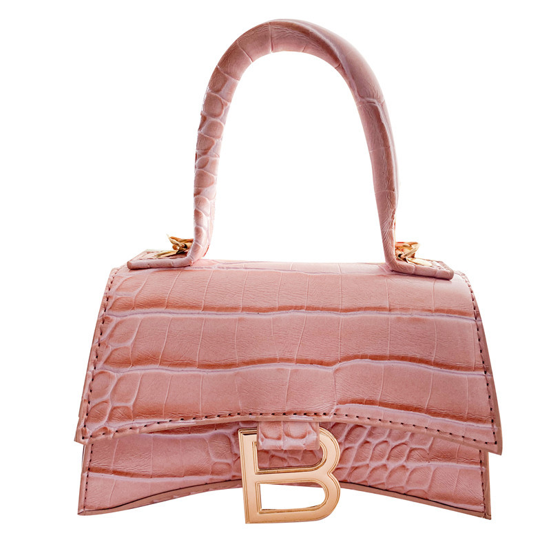 2024 New crocodile pattern girls' handbag children's fashion shoulder bag western style little girl chain messenger bag fashion