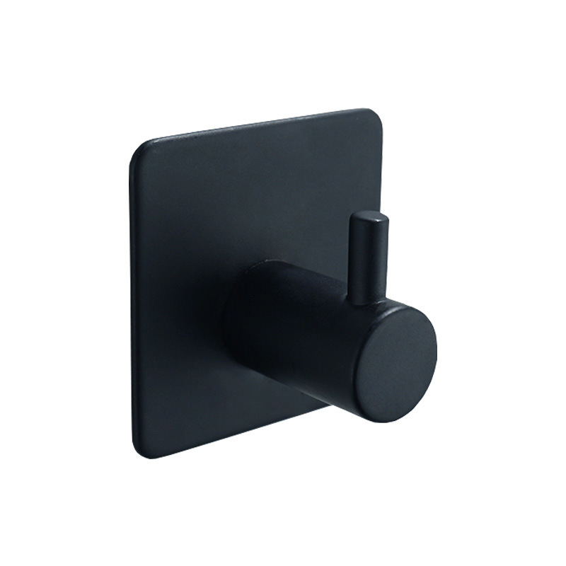 Cross-border stainless steel hook strong sticky hook punch-free seamless single Hook bathroom kitchen door rear metal coat hook